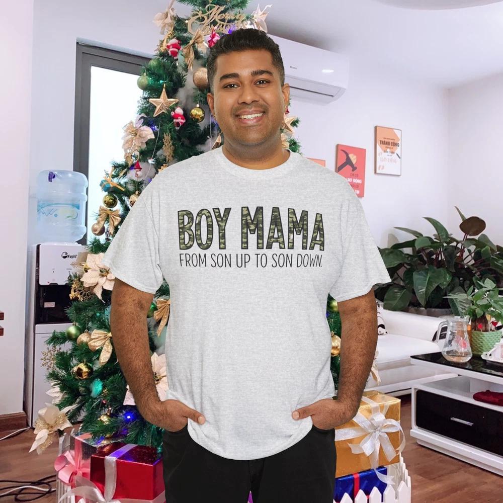 Boy Mama Camouflage Letter TShirt Tee S