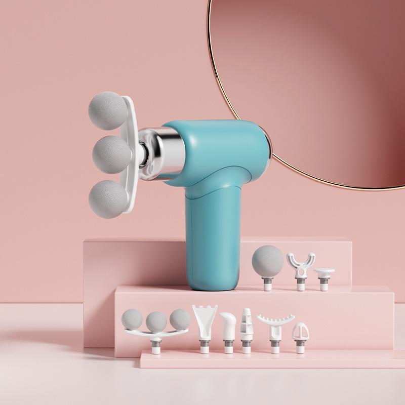 Nine-Head Professional Muscle Relaxation Massager: Multi-functional Neck and Sports Massage Gun