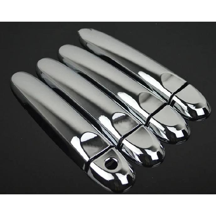 For Nissan Versa Tiida 2012 2013 2014 2015 2016 2017 2018 ABS Chrome Glossy Black Door Handle Cover Trim Sticker Car Accessories