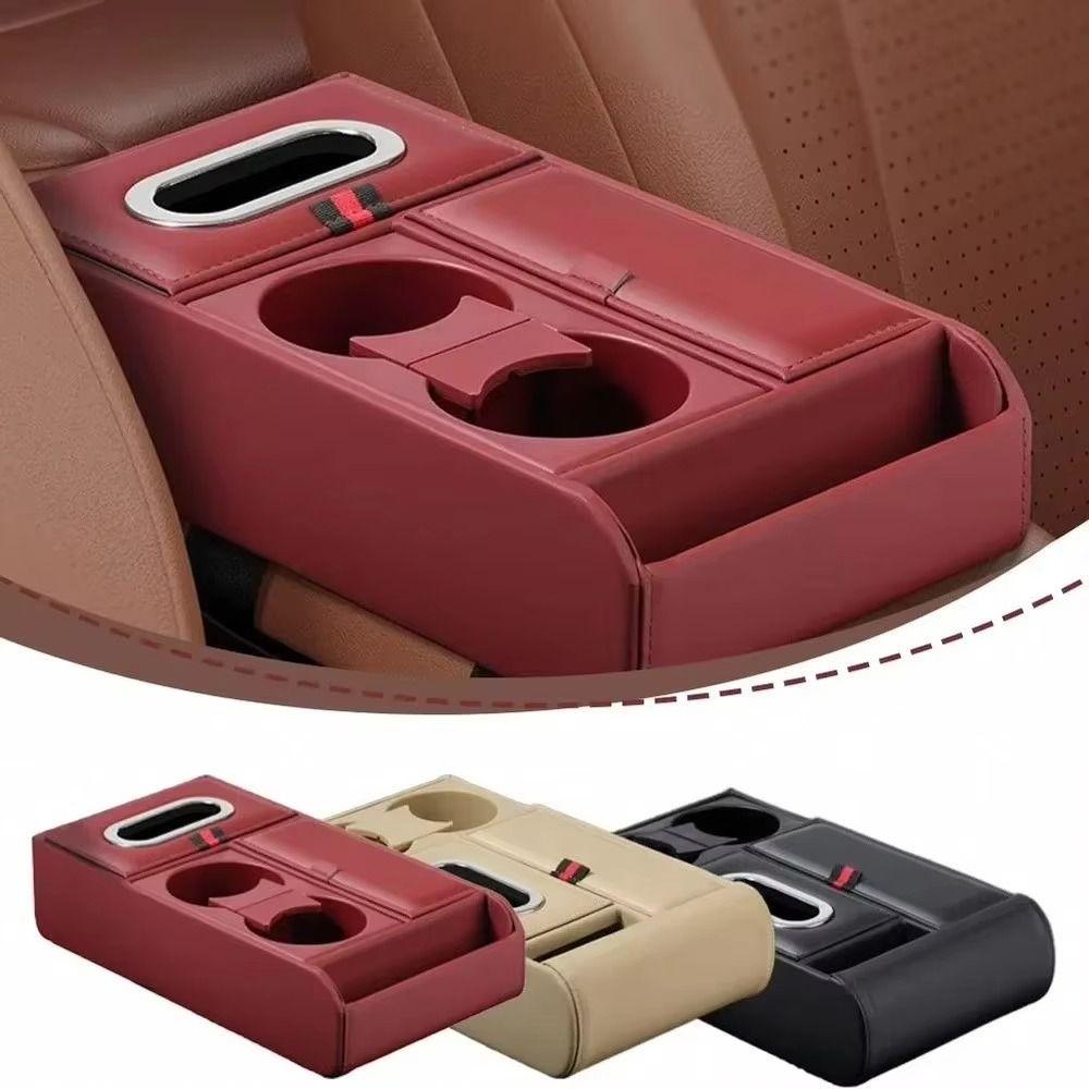PU leather Armrest Heightening Pad Multifunctional Center Console Organizer Auto Accessory