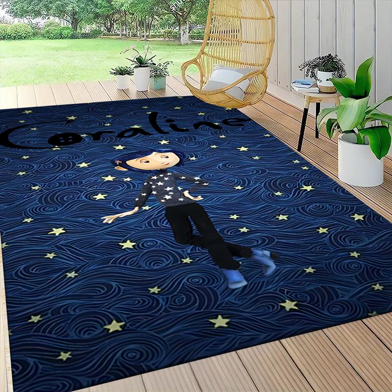 1Pc Coraline'S Whimsical World Carpet Rug Customizable Soft Washable Antislip Home Living Room Sofa Mats Personalized Rug 091778