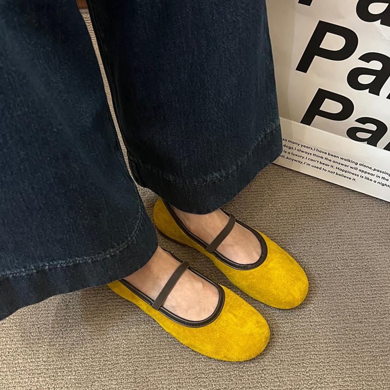 Fashion Bailamos Women Flats Fashion Round Toe Women Mary Janes Shoes Autumn Female Shallow Footwear Buckle Strap Ladies Ballet Shoes