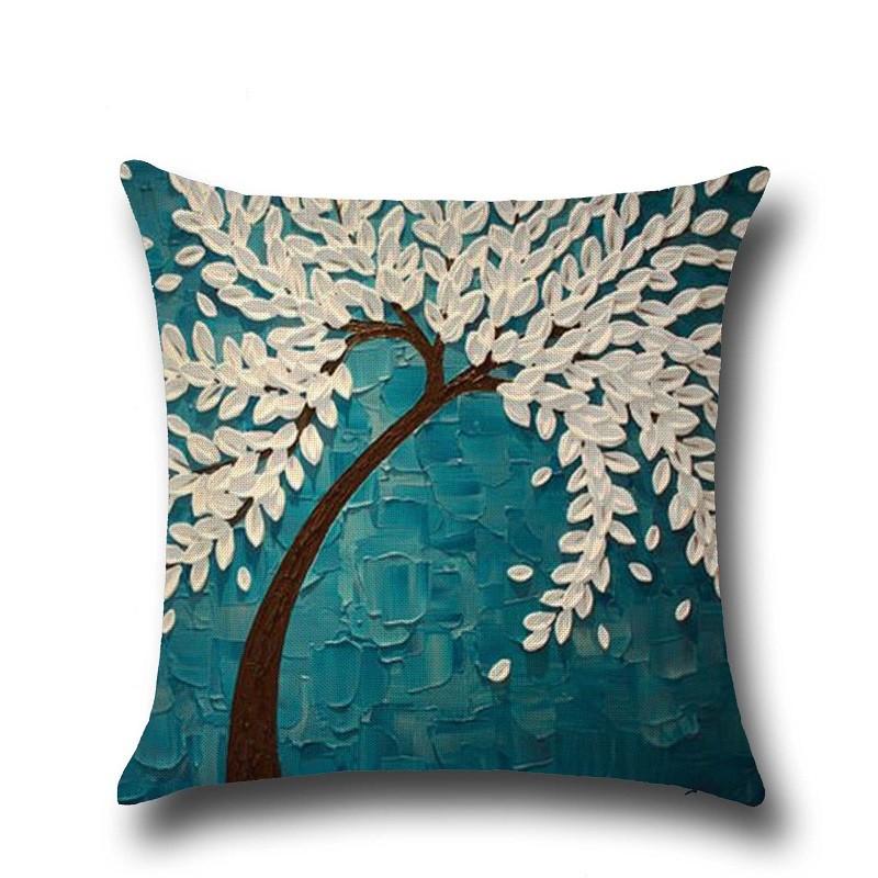 Funda de Cojín Decorativa Moderna de Flor 3D Para Sofá de Sala de Estar Mesita de Noche Accesorio para el Hogar