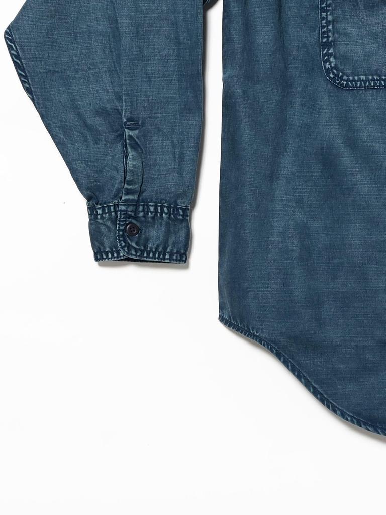 BEAMS Fade Work Medium Men's Shirt, Blue,