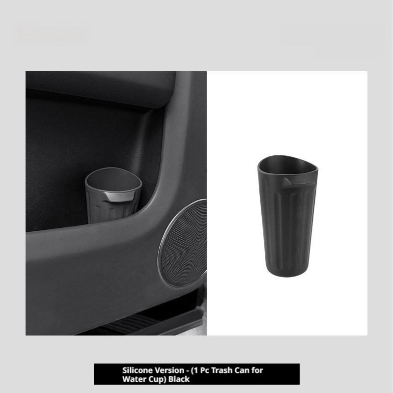 

SEAMETAL Car Water Cup Holder Silicone Trash Bin Car Door Umbrella Storage Bin Interior Accessories for Truck SUV Sedan Vehicle 1pc чорний