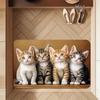 VIKAMA Cartoon Four Cats Rug Soft Doormat for Shoe Removal At Entrance Welcome Mat Carpet For Live Room Rug For Bedroom Home Dec