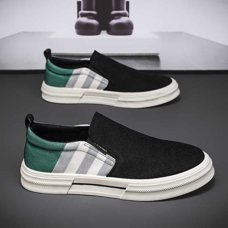 

2025 Дышащая мужская обувь Обувь для скейтборда Подошва с мягкой подошвой Повседневная спортивная обувь Молодежные трендовые кроссовки Слипоны Холщовая обувь 39