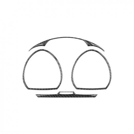 4Pcs Carbon Fiber Dashboard Speedometer Frame Cover For BMW Z4 E85 2003-2008
