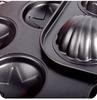 6 & 12 Holes Round and Heart Shape Cake Pan Cupcake Mold Nonstick Carbon Steel Baking Tray Set