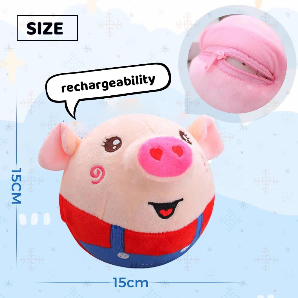 Electronic Moving Pet Plush Toy For Dog Cat Jump Balls USB Rechargeable Automatic Toys Playing Interactive Plush Toy For Dog