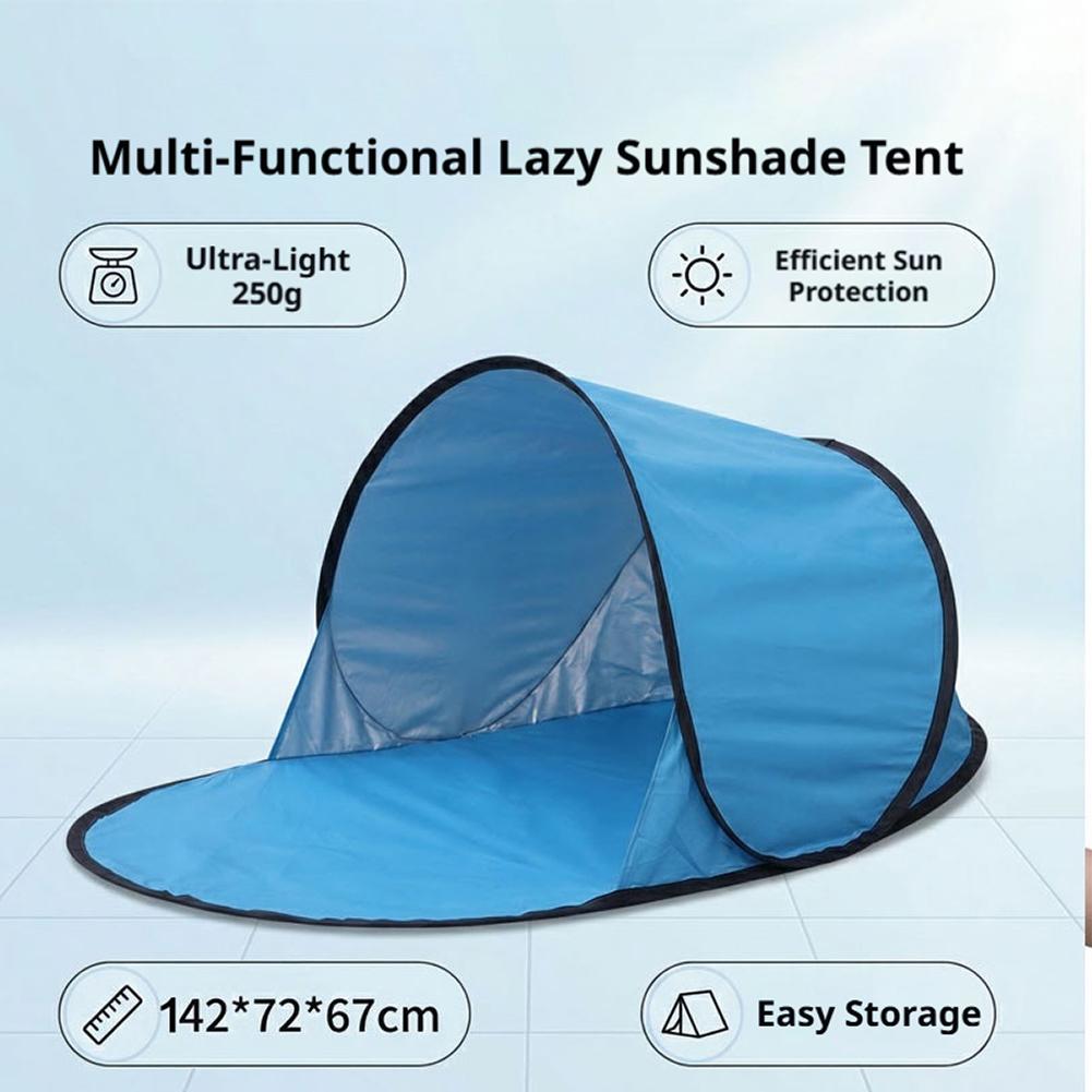 Pop Up Beach Tent UV Protection UPF50+ Silver Coating Instant Portable Sun Shade Tent for 1 Person Camping Picnic Outdoor Use