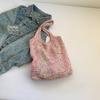 Gradual change of color retro cute knitted handbag women's shoulder bag woven clip wool autumn and winter new