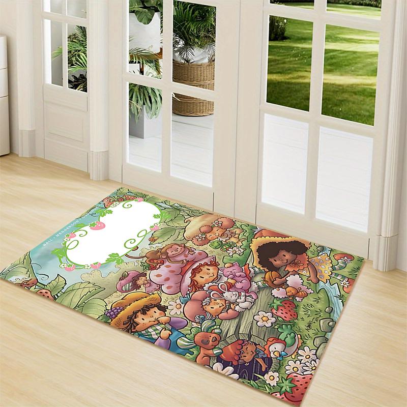 1Pc Strawberry Shortcake Dreamscape Carpet Rug Customizable Soft Washable Antislip Home Living Room Sofa Mats Personalized Rug 0917253