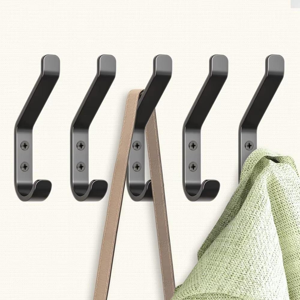 4/5/6/10 Pcs Wall Mounted Coat Hook Heavy Duty Door Hook Universal Towel  Hanging Hook  Wall Mounted