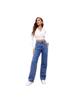 High Waist Women's Light Wash Wide Leg Jeans - Plus Size Casual Fit