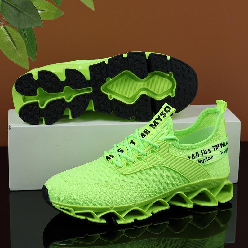 Couple Shoes Men's Shoes Blade Sneakers Flying Weaving Fashion Men's Casual Running Shoes Men's Large Size Shipping