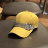 Fashionable Casual Rhinestone Baseball Cap For Women, Korean Version, Spring And Summer Outdoor Sunshade Duckbill Cap