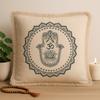 Cushion Hamsa Mandala 45x45cm Green