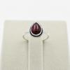 Red Garnet Teardrop Ring In 925 Sterling Silver, Handmade Minimalist Gemstone Ring, Everyday Wear Jewelry