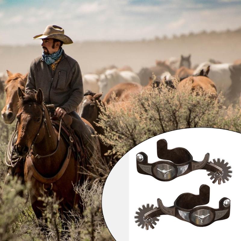 Premiums Rotating Rowel Spurs for Precise Equine Control Rusts Proof Stainless Steel Features Secure Rivets