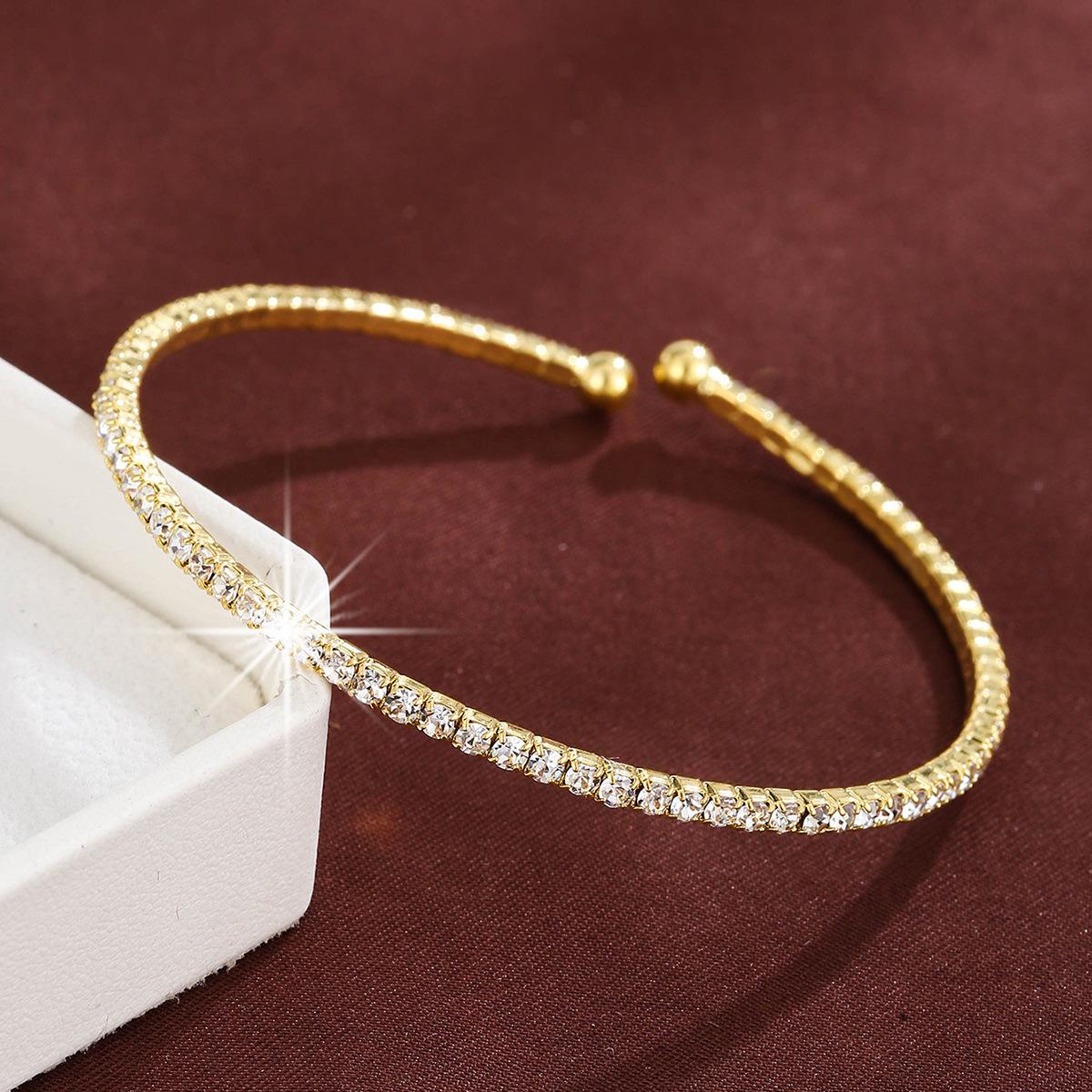 

Модный тренд: простой и легкий роскошный браслет с инкрустацией цирконом на каждый день в повседневном стиле «Джокер» золотой