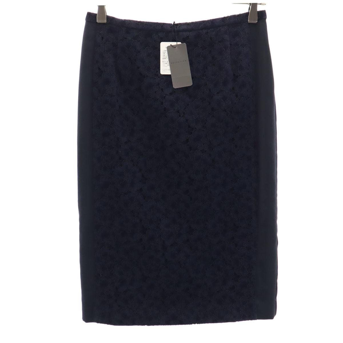 

unused ESTNATION made in Japan Lace Pattern Midi length Tight Skirt 38 Women Used