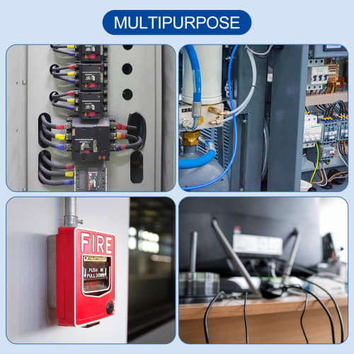 uxcell 50pcs Rubber Grommets, 14mm Inner Diameter, 17mm, Drilled Hole, Double-Sided Cavity, Firewall Hole Plug Round, Electrical Wiring Gasket, Black