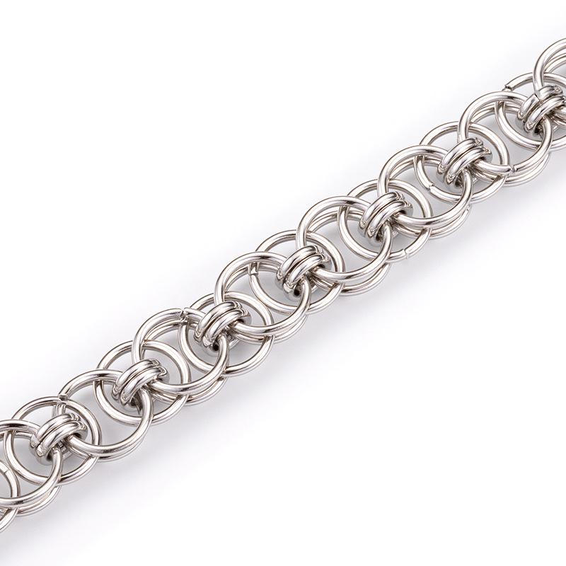 Stainless Steel Double Loop Connector for DIY Jewelry and Chain Making