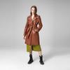 Dericlub Damen-Trenchcoat aus 100 % echtem Leder