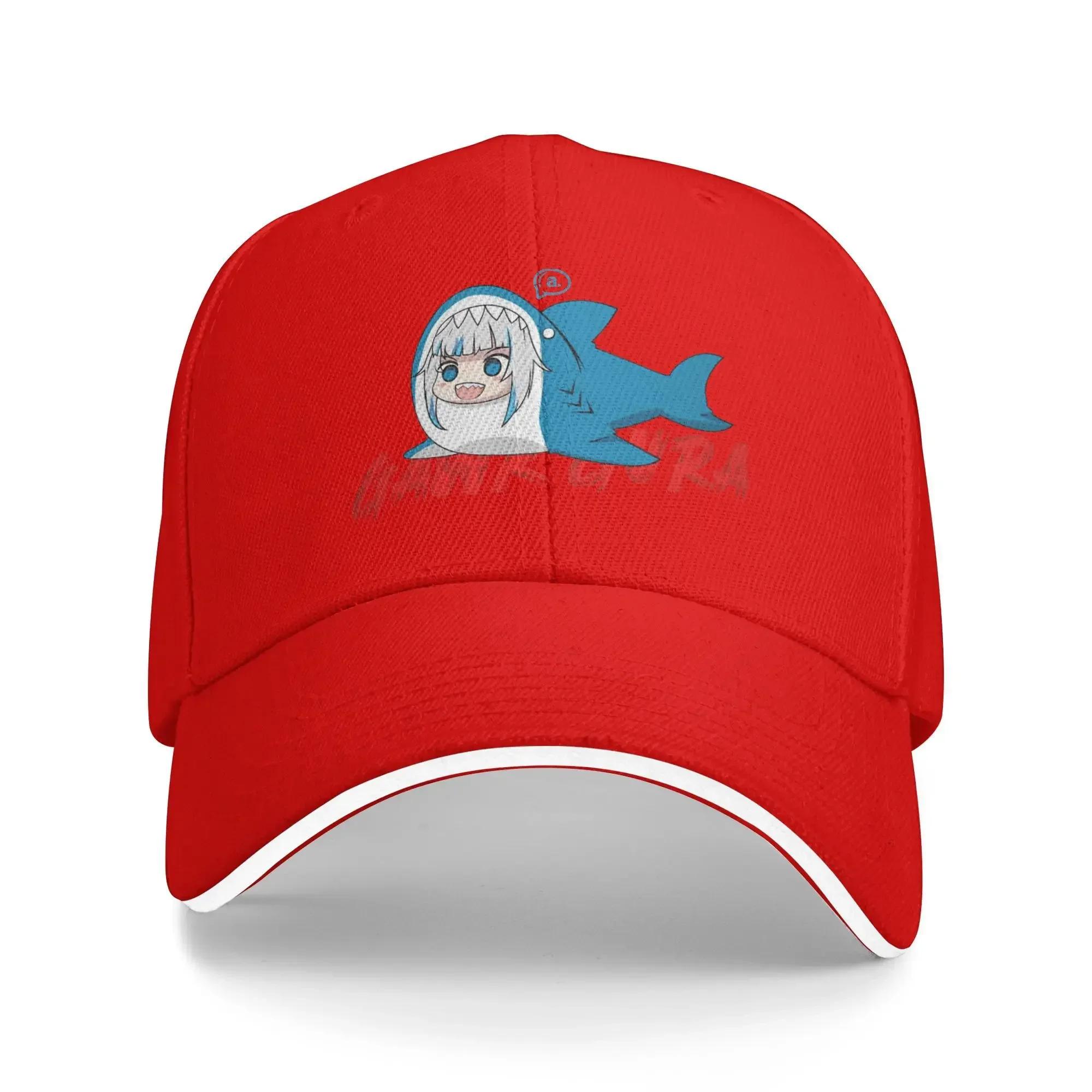 

Gawr Gura Casual Baseball Cap Meme Outdoor Sports Trucker Hat Spring Sun Visor Unisex Unisex Street Style Baseball Caps One Size