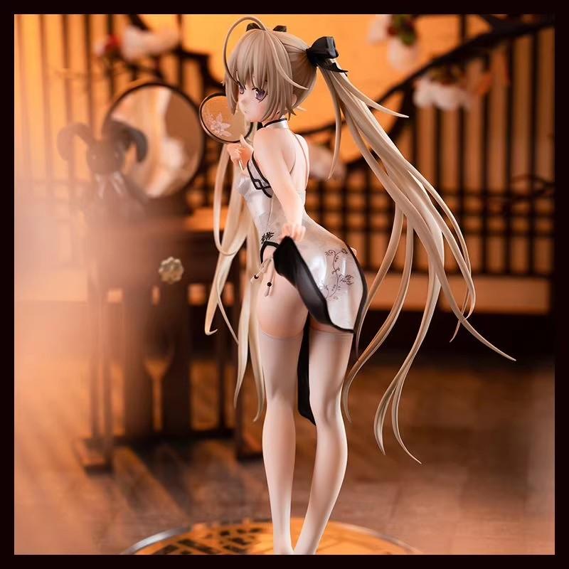 22CM Anime Yosuga No Sora Kasugano Sora Figure China Dress Style Cheongsam Cute Model Toy Girl Gift Collection Ornaments PVC