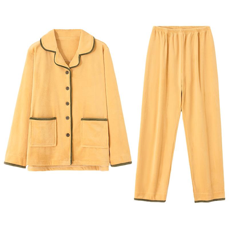 Pajamas Women'S Winter Coral Fleece Thickened Fleece Autumn And Winter Flannel Warm Spring And Autumn Island Fleece Winter Loungewear