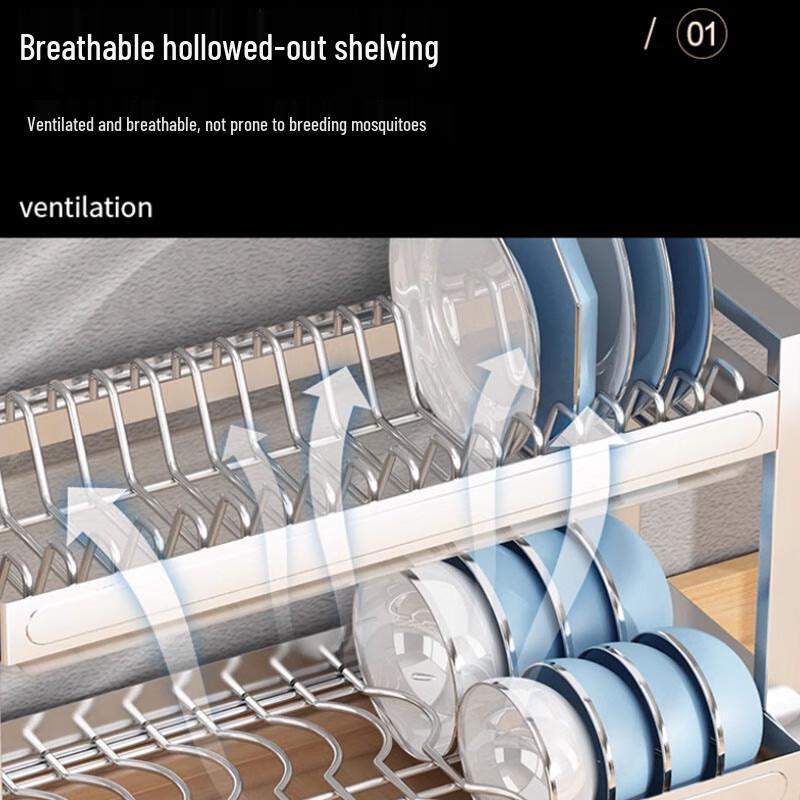 Multifunctional 3-Tier Aluminum Dish Drying Rack