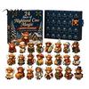 Christmas Advent Calendar 24 Days of 3D Highland Cow Calendar, Cute Farm Day Countdown Box Cattle with Mini Figurines Collectibles for Holiday