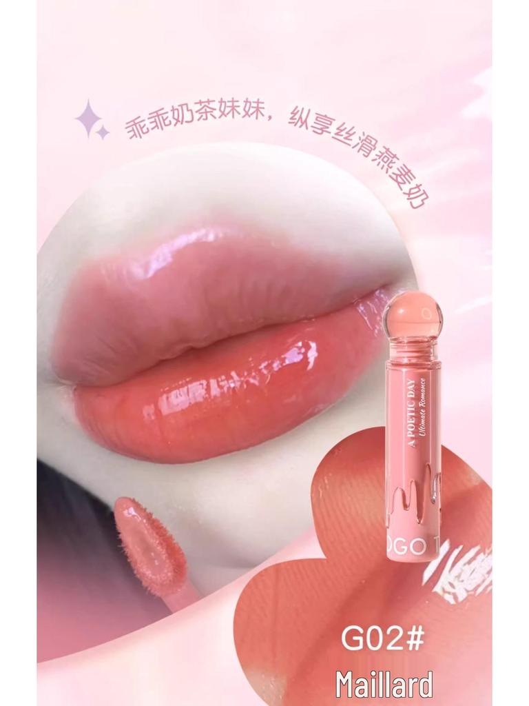GoGo Tales Little Pink Ball Lip Gloss: Non-Sticky, Hydrating Lip Color for Students.