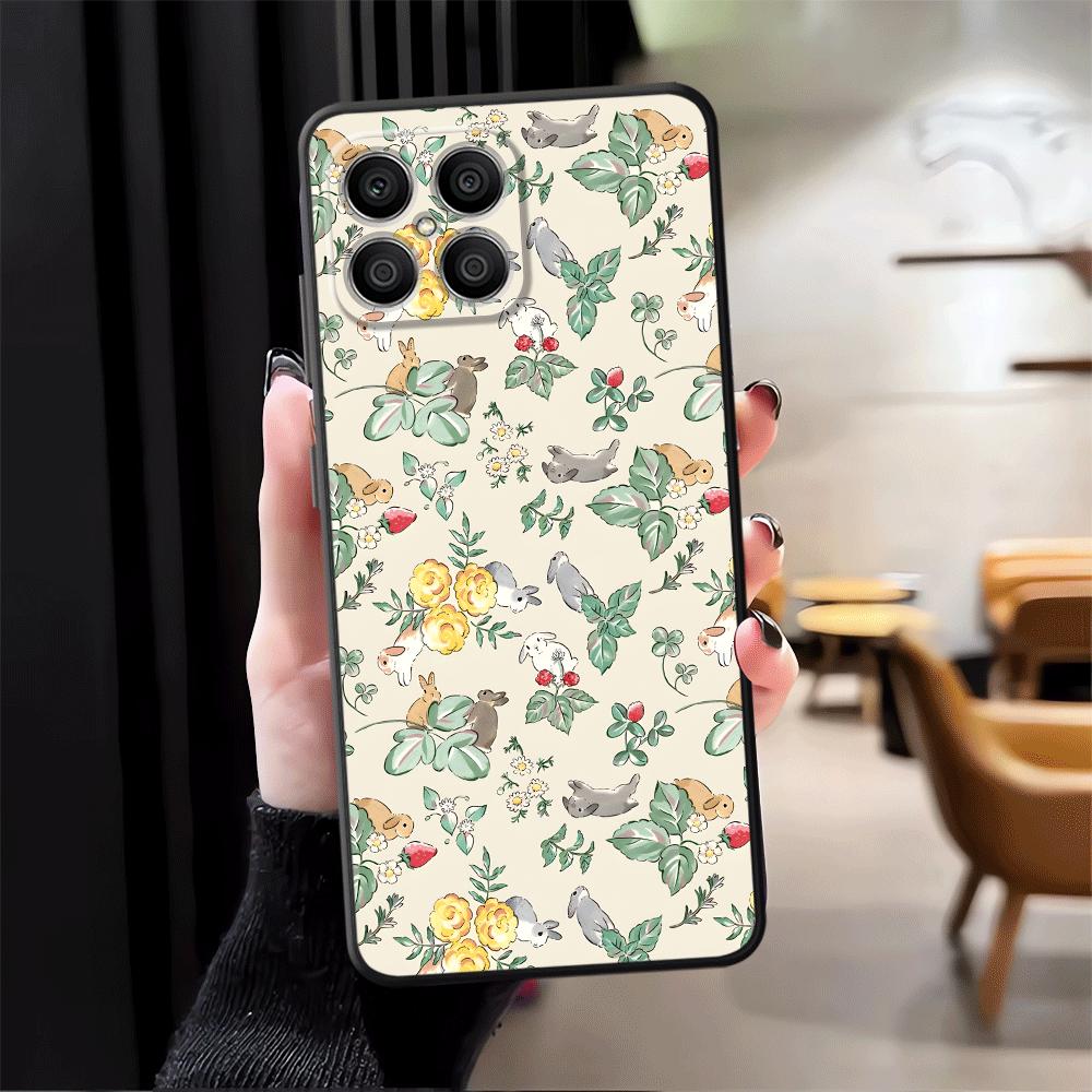 Case for Honor X5b 200 400 Lite X9a X8 90 X6 70 X7 Magic5Lite 8X Funda Phone Cover Cartoon Flower Animals