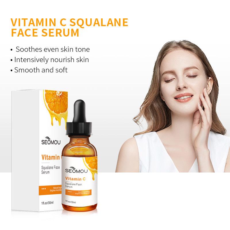 Coffret de Soins de la Peau à la Vitamine C: Sérum Visage, Lotion pour le Corps, Mousse Nettoyante, Toner, Émulsion et Crème