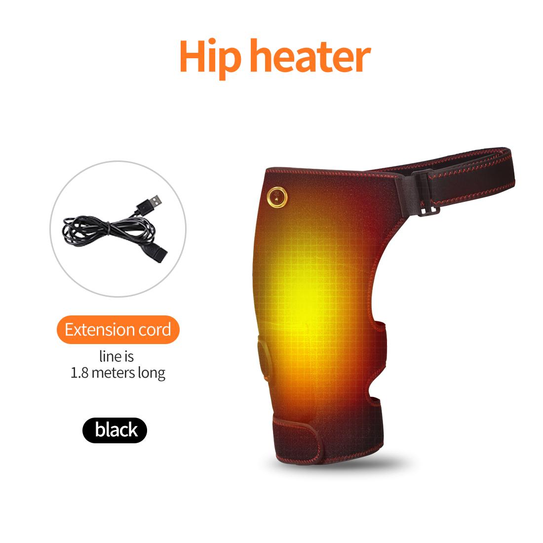 

Heated Hip Support Brace Hip Heating Pad For Hip Sciatica Pain Relief With Massager Thigh Buttock Electric Heat Pad Family Gift US-Plug