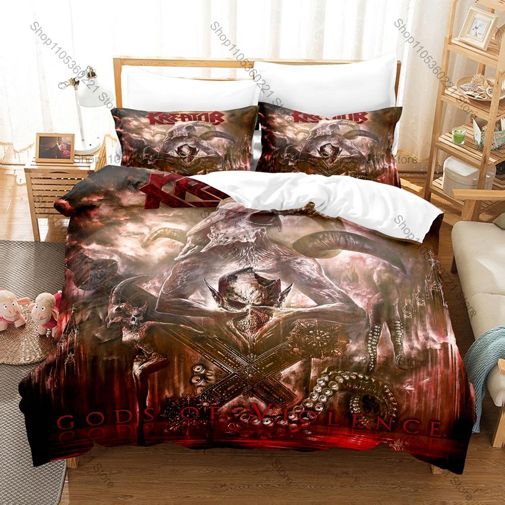 Kreator Pioneering German Thrash Band Classic Retro Album Art Heavy Rock Bedding Duvet Cover + 2 Pillowcases Underground
