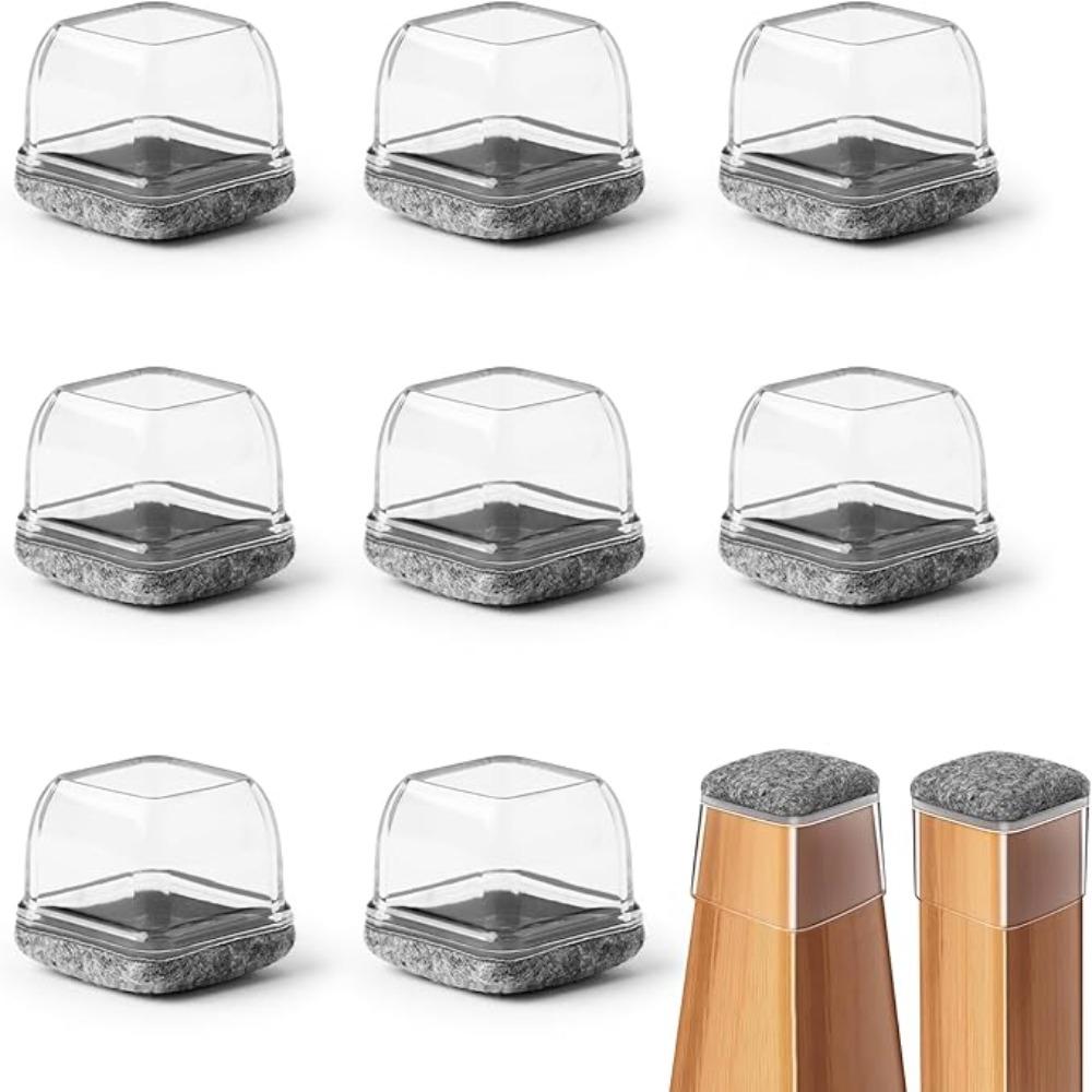 8pcs Resilient Furniture Feet Pad Non-slip Chair Leg Silent Mat Chair Leg Protector Pad  Tables