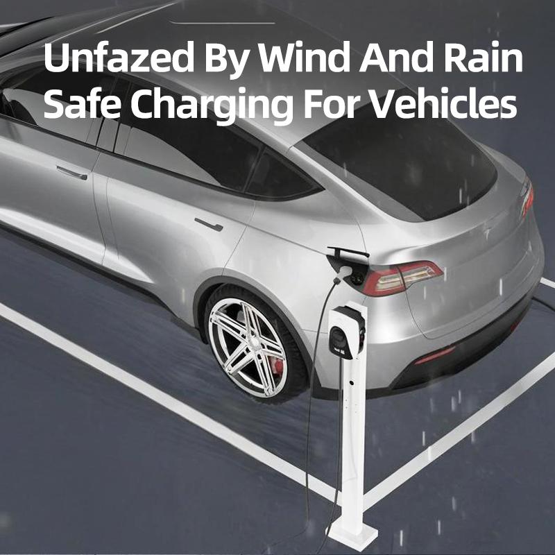 Tesla 7KW IEC62196-2 Type2 32A EV 3Phase For Skoda Enyaq Smart Car Battery Fast Automatic Charger Pile Connect Phone APP Control