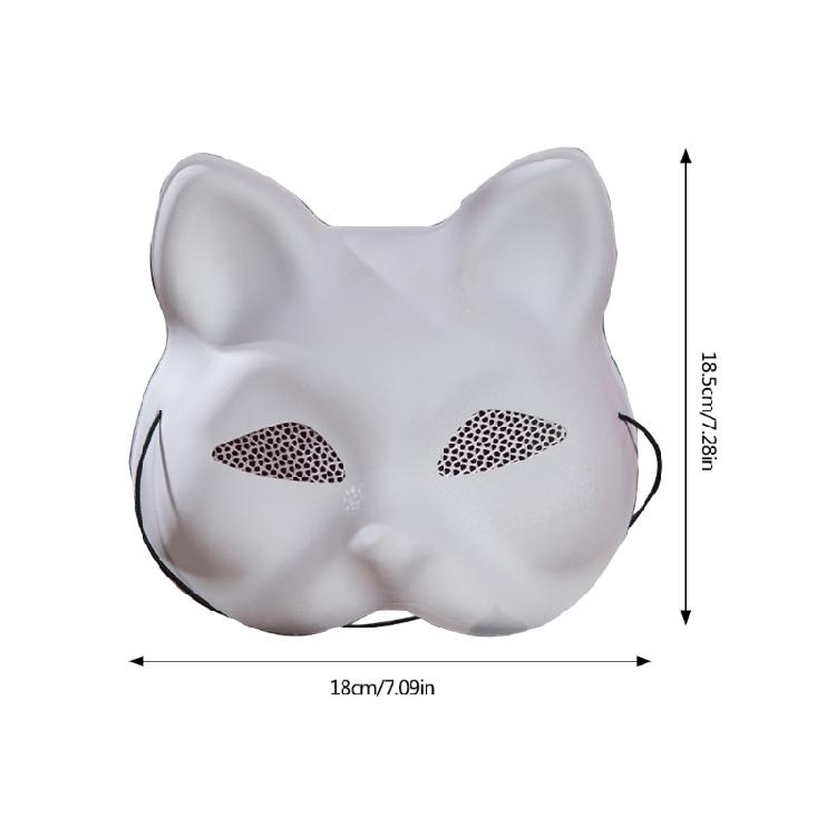 Cats Masquerade Mask Unpainted Mask with Acrylic Paint and Paint Brush for Kid Adult Halloween Masquerades Kid Birthday