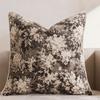 Retro Floral Throw Pillow Cover Cojines 45X45 Chenille Yarn-Dyed Jacquard Square Pillowcase Decoration Sofa Cushion Covers