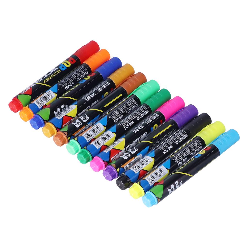 12 Stück Marker Stifte Verschiedene Farben Wischbare Whiteboard Marker für Graffiti Malerei Markierung