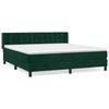 Maison Exclusive - Sommier à lattes de lit et matelas Vert foncé 160x200cm Velours