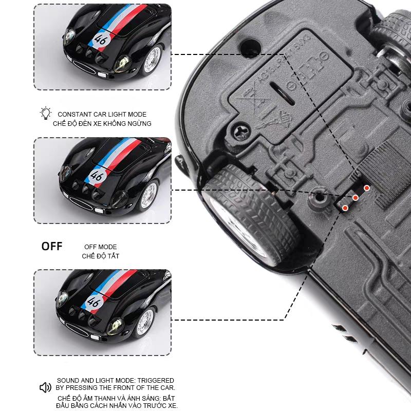 Ferrari 250 GTO 1962 Classic Supercar Simulation Diecast & Toy Vehicles Sounds & Light Pull Back Car 1:32 Alloy Model Birthday Gifts
