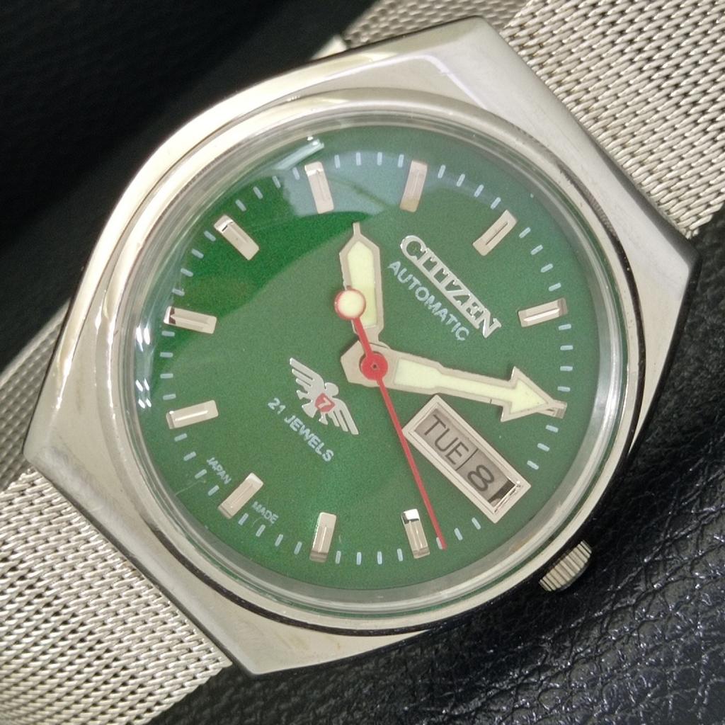 

ВИНТАЖНЫЕ МУЖСКИЕ ЧАСЫ CITIZEN AUTOMATIC 8200 JAPAN С ЗЕЛЕНЫМ ЦИФЕРБЛАТОМ a500303-2 R151b-a500303