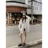 Kumikumi Idle Style Retro Vertical Stripes Loose Long Sleeves Shirt Women's Autumn Beautiful Temperament Wild Outerwear Top