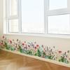 Fresh And Elegant Plant-themed Green Leaves, Flowers, And Butterflies Decorative Wall Stickers For Bedroom Bedside Tables And Cabinets.