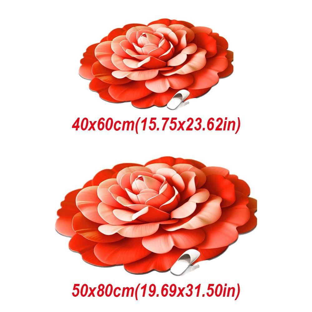 Special-shaped Peony Floor Mat Non-slip Door Gasket Blanket  for Living Room Tea Table Bedside